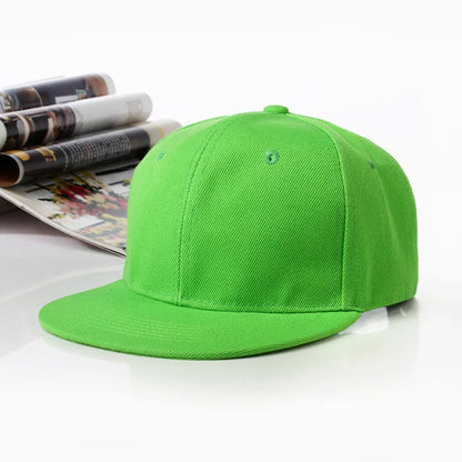 Fashion Solid Snapback Cap Flat Peak Hip Hop Hats Men Women