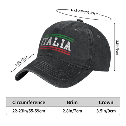 Italia Flag Italy Italian Vintage Distressed Sun Baseball Cap