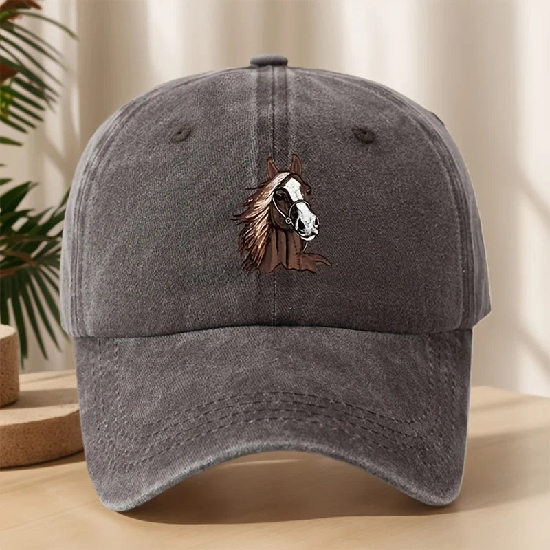Trendy Versatile Fashion Horse Head Print Baseball Cap