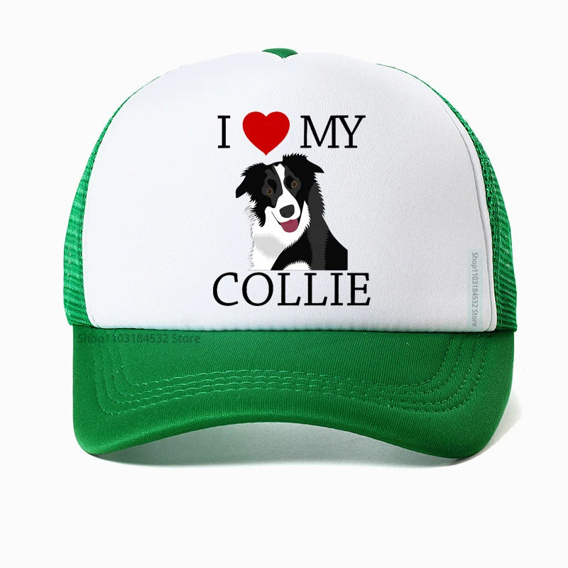I Love My Border Collie Baseball Cap