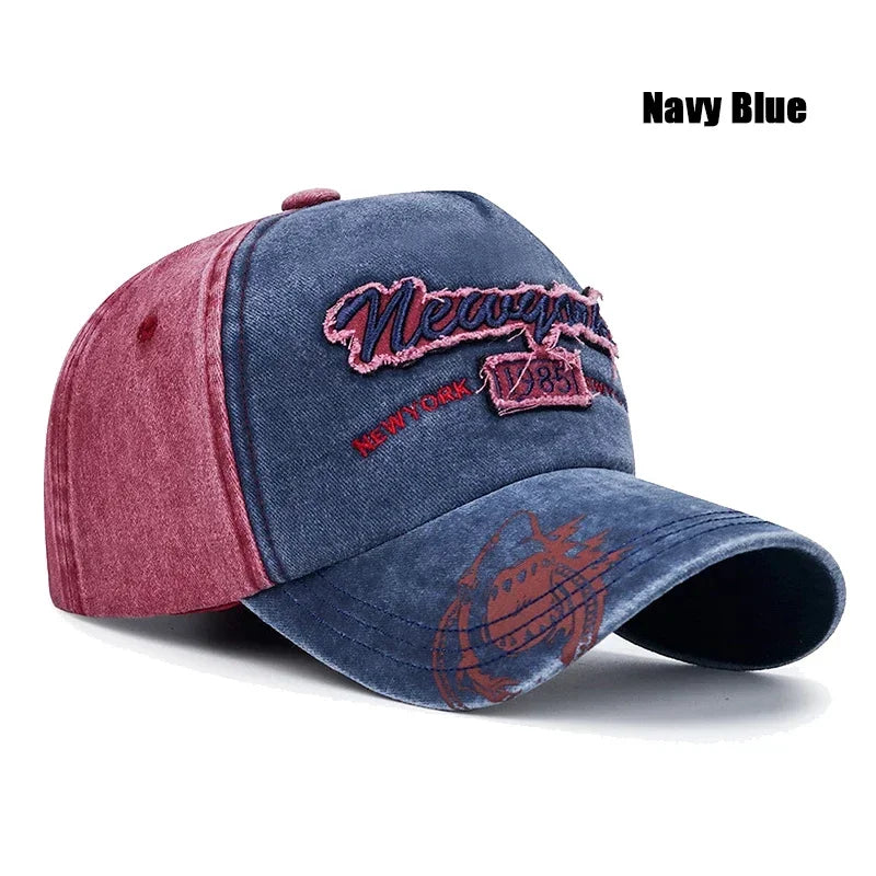 6 Colors New Unisex Washed Distressed Craft Patch Baseball Cap