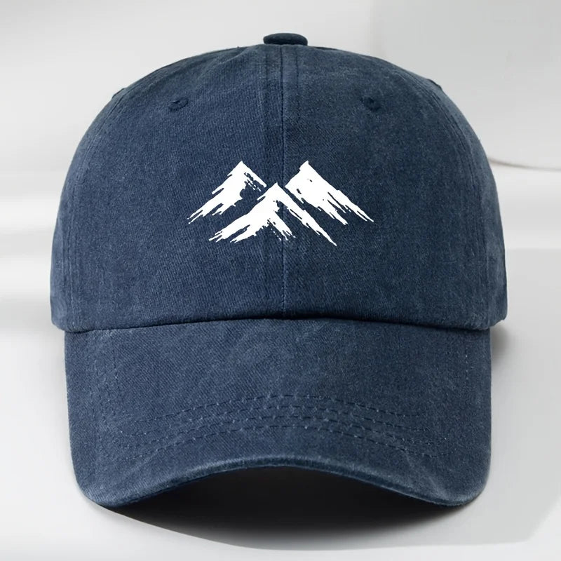 Interesting Baseball Cap Mountain Print