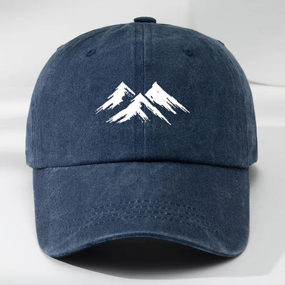 Interesting Baseball Cap Mountain Print