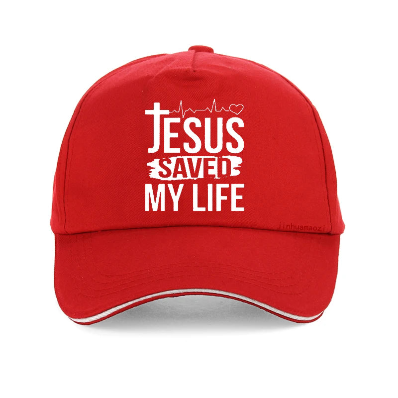 Summer Hat Printed Jesus Saved My Life Baseball Cap