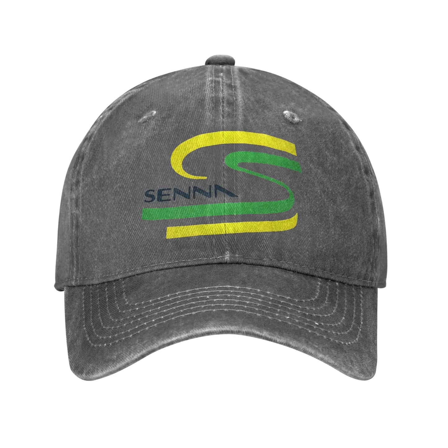 Ayrton Senna Racing Car Baseball Caps Casual Distressed Washed Snapback Hat