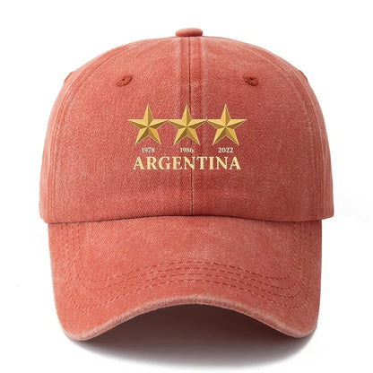 Baseball Cap Three Stars Representing ARGENTINA