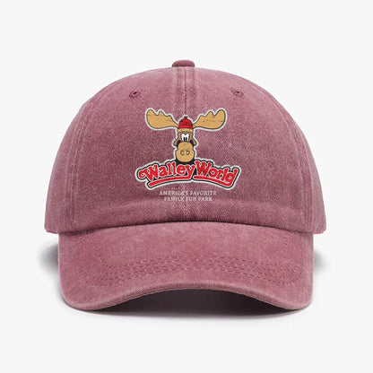Printed Baseball Cap Men's Retro Washed Distressed Sun Hat For Women And Men