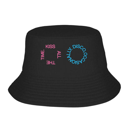 Kiss All The Time  Bucket Hat For Men Women