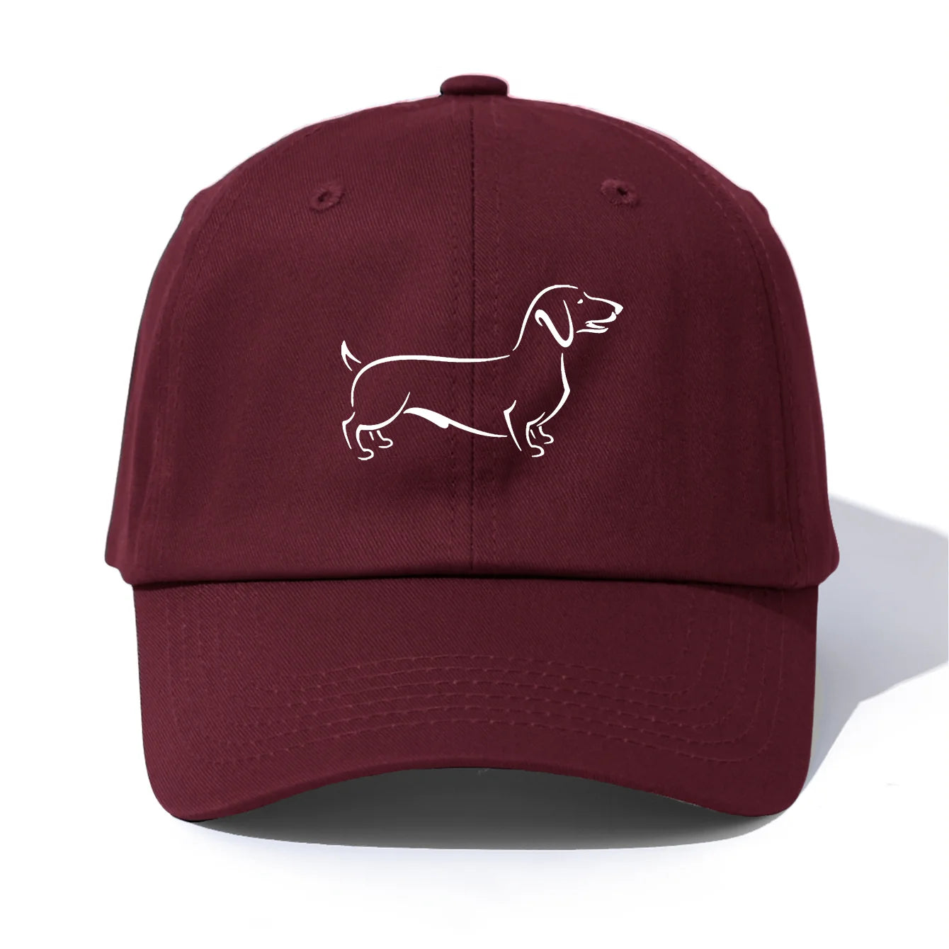 Dachshund Print Baseball Cap For Adults