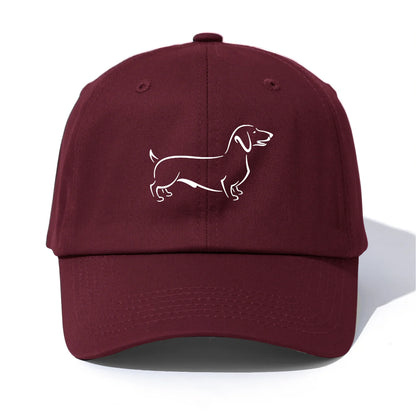 Dachshund Print Baseball Cap For Adults