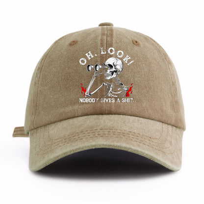 LOOK Print Washed Baseball Cap for Adults