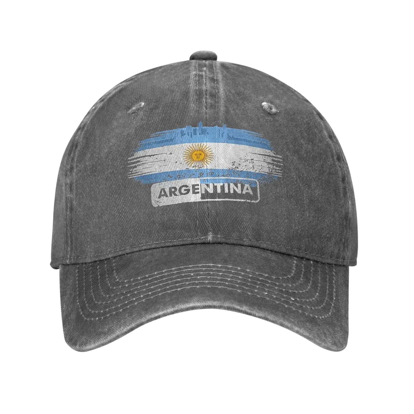 Argentina Flag Washed Baseball Cap