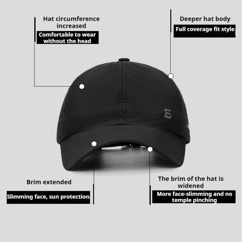 Original Design Running Cap Thin Quick Drying Breathable Duck Tongue Baseball Cap