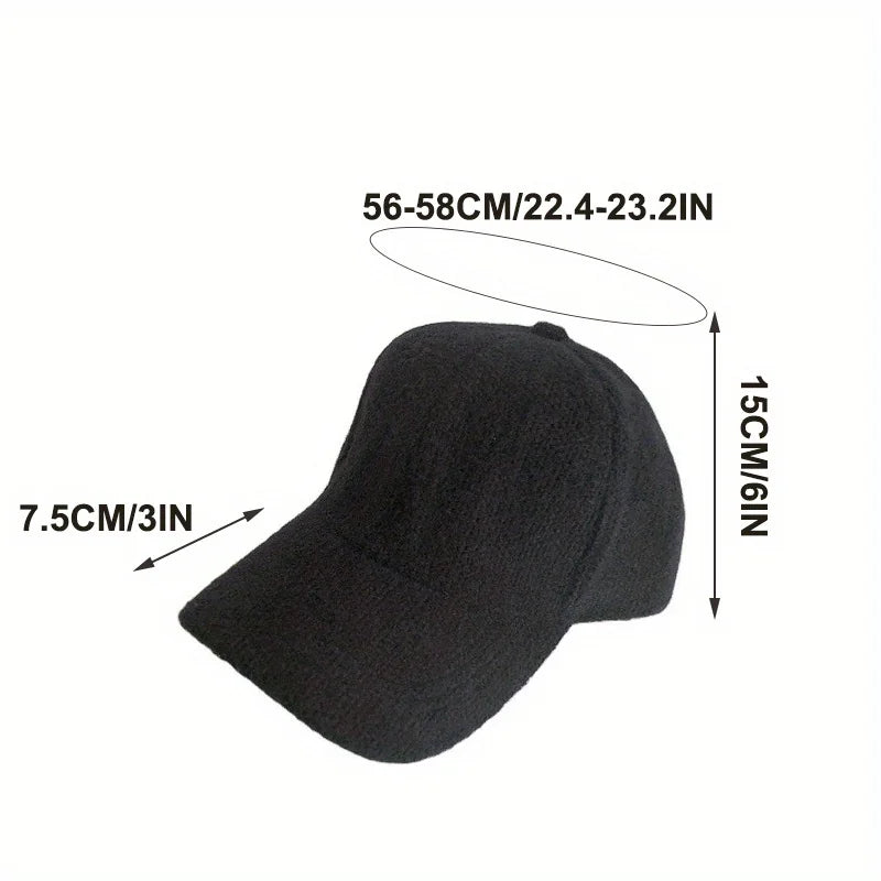Warm Rabbit Fur Snapback Cap