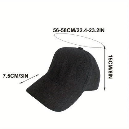 Warm Rabbit Fur Snapback Cap
