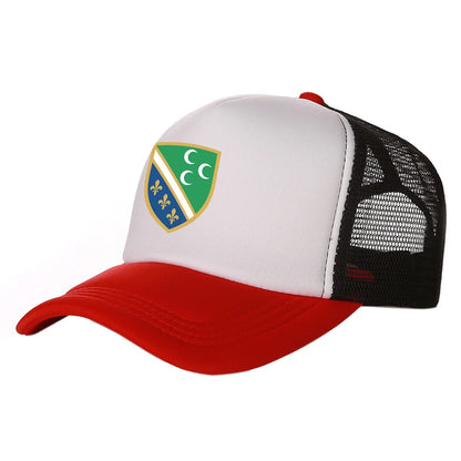 Bosniak National Flag in Sandzak Men Cool Bosnia Baseball Caps