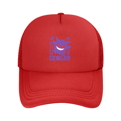Unisex Pokemoned Gengar Trucker Hats Mesh Baseball Cap