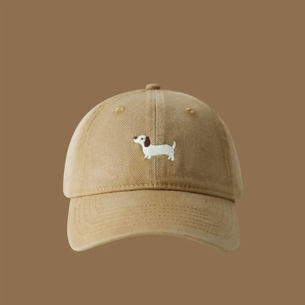 Retro Embroidered Embroidery Baseball Cap Animals Peaked Cap Canvas Baseball Hat