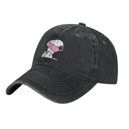 Peanuts Snoopy Pink Heart Men Women Baseball Caps