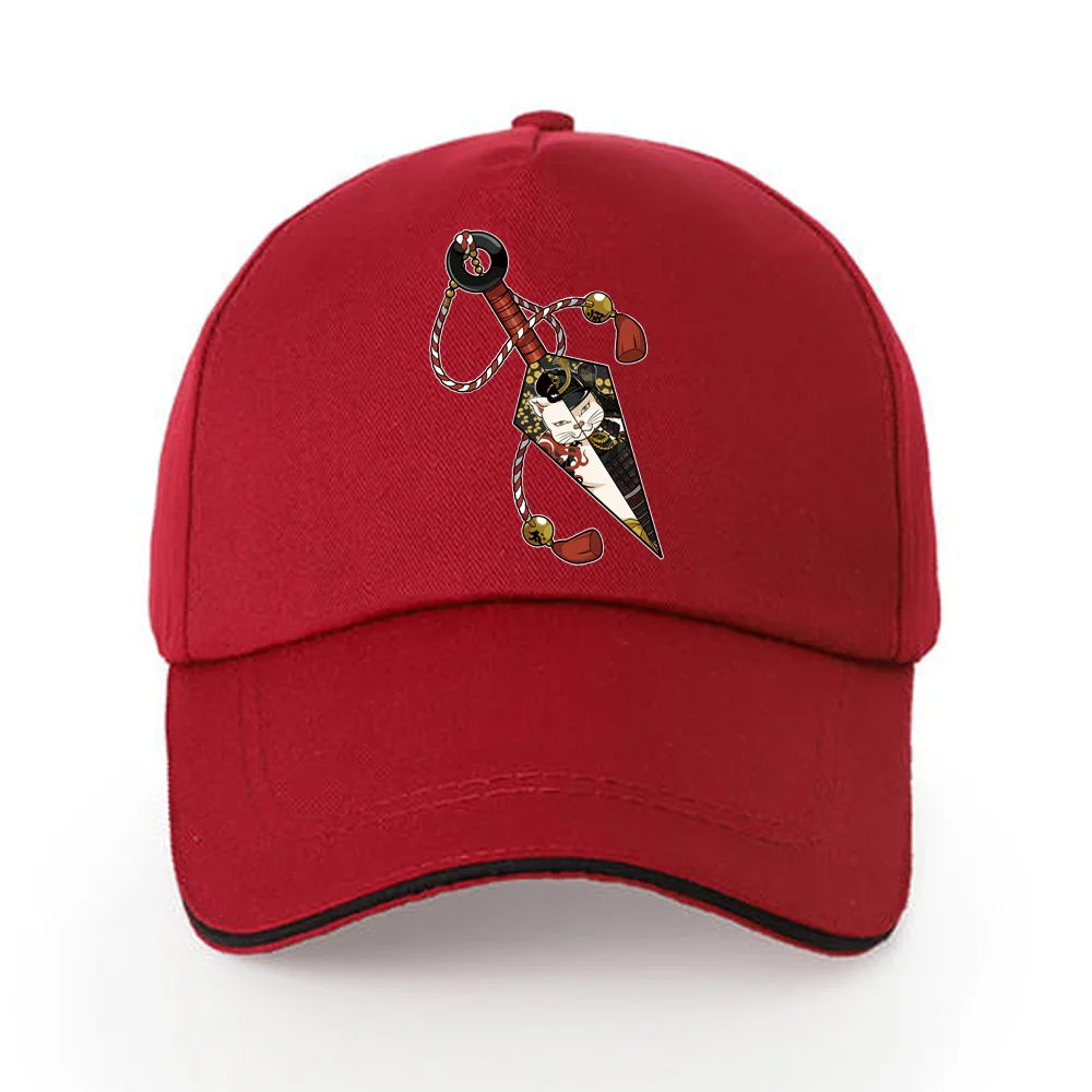 Summer Baseball Cap Solid Cotton Sun Hat Samurai Print