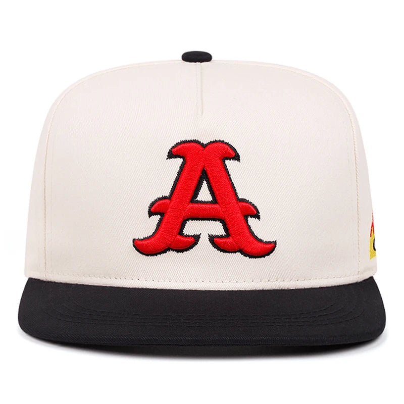 New Flat Edge Hat A Letter Embroidered Street Hip Hop Snapback Caps
