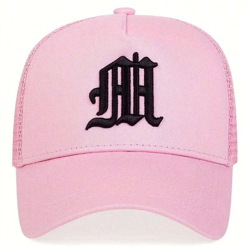 Unisex Personality M Letter Embroidery Baseball Caps