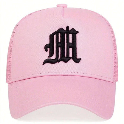 Unisex Personality M Letter Embroidery Baseball Caps
