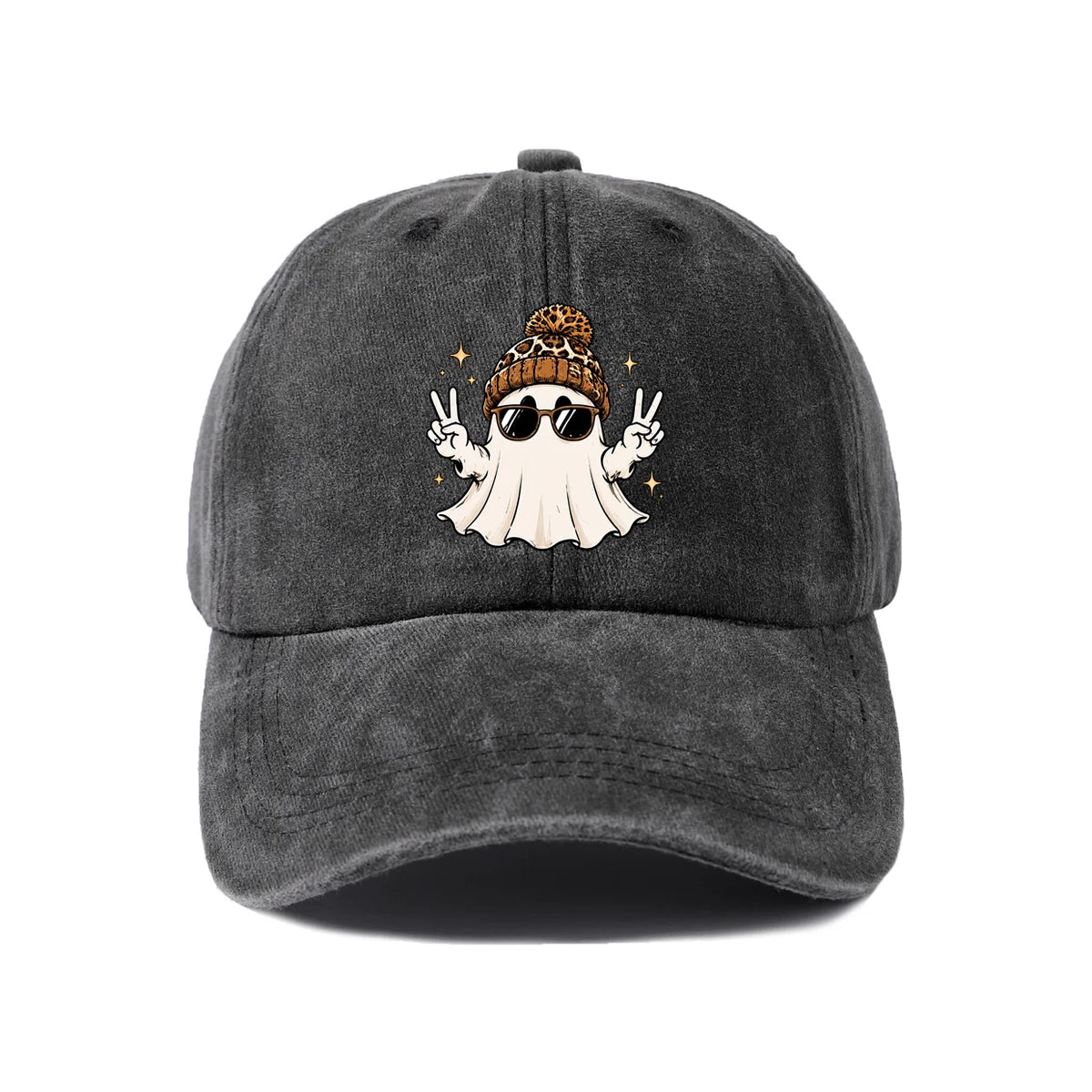 Cool Ghost with Sunglasses Graphic Baseball Cap