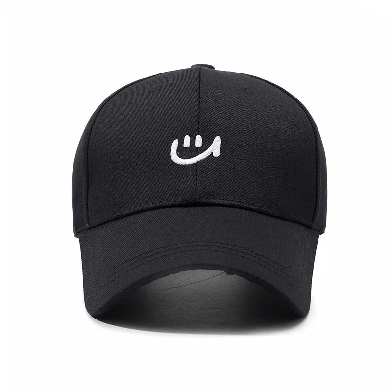 Embroidered Smiling Face Simple Style Outdoor Travel Sun Hat Baseball Hat For Men Women