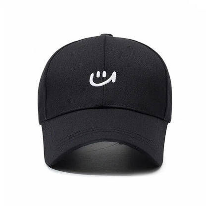 Embroidered Smiling Face Simple Style Outdoor Travel Sun Hat Baseball Hat For Men Women