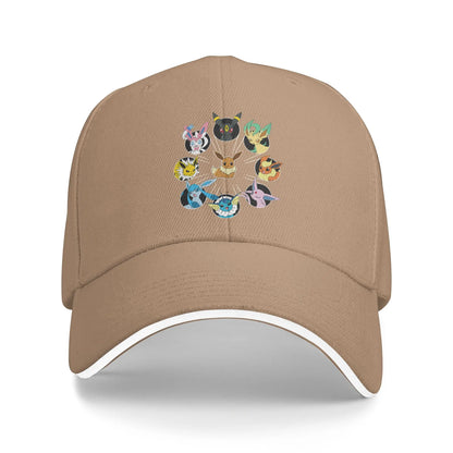 Pokemon Eevee Evolution Circle Casual Baseball Cap
