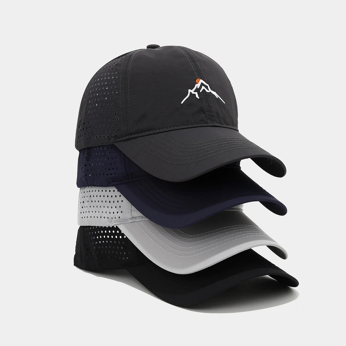 New Sunrise Mountain Peak Sun Embroidered Hat Baseball Cap