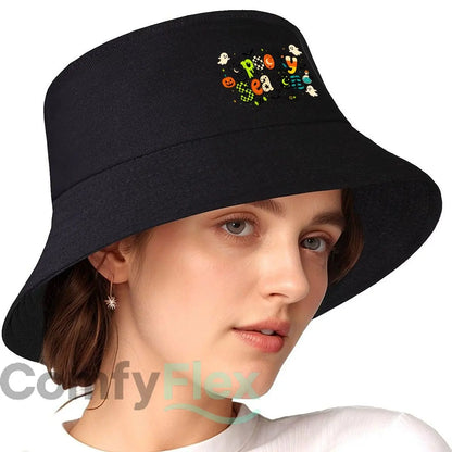Cute Spooky Season Ghost Pumpkin Par Fisherman Hat Winter Cap Bucket Hat