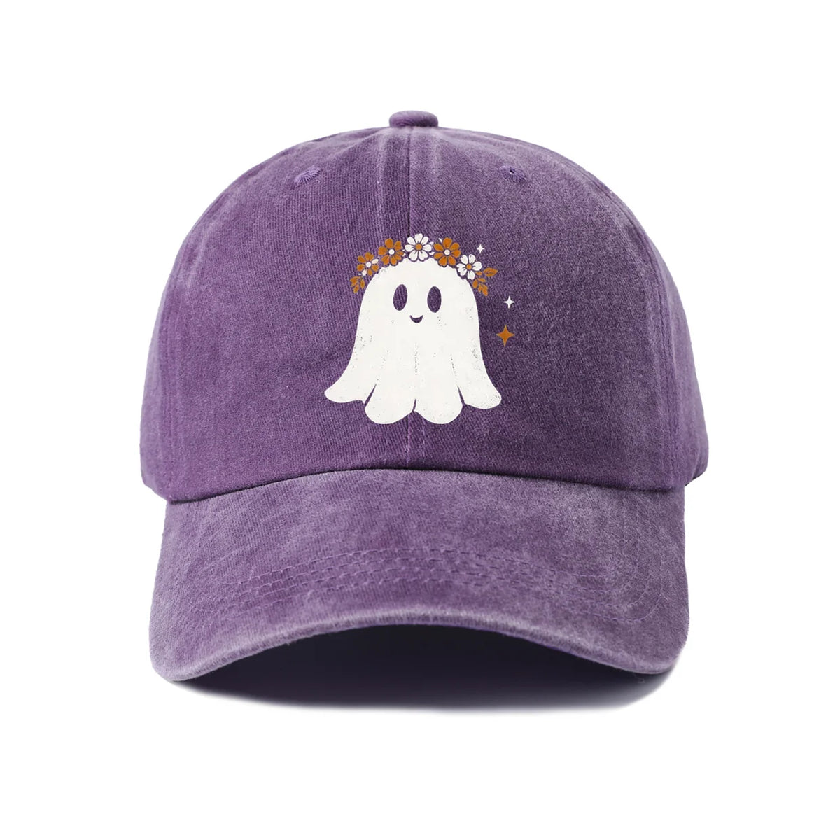 Floral Crown Ghost Graphic Baseball Cap
