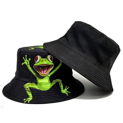 Four Seasons Polyester Cartoon Print Bucket Hat