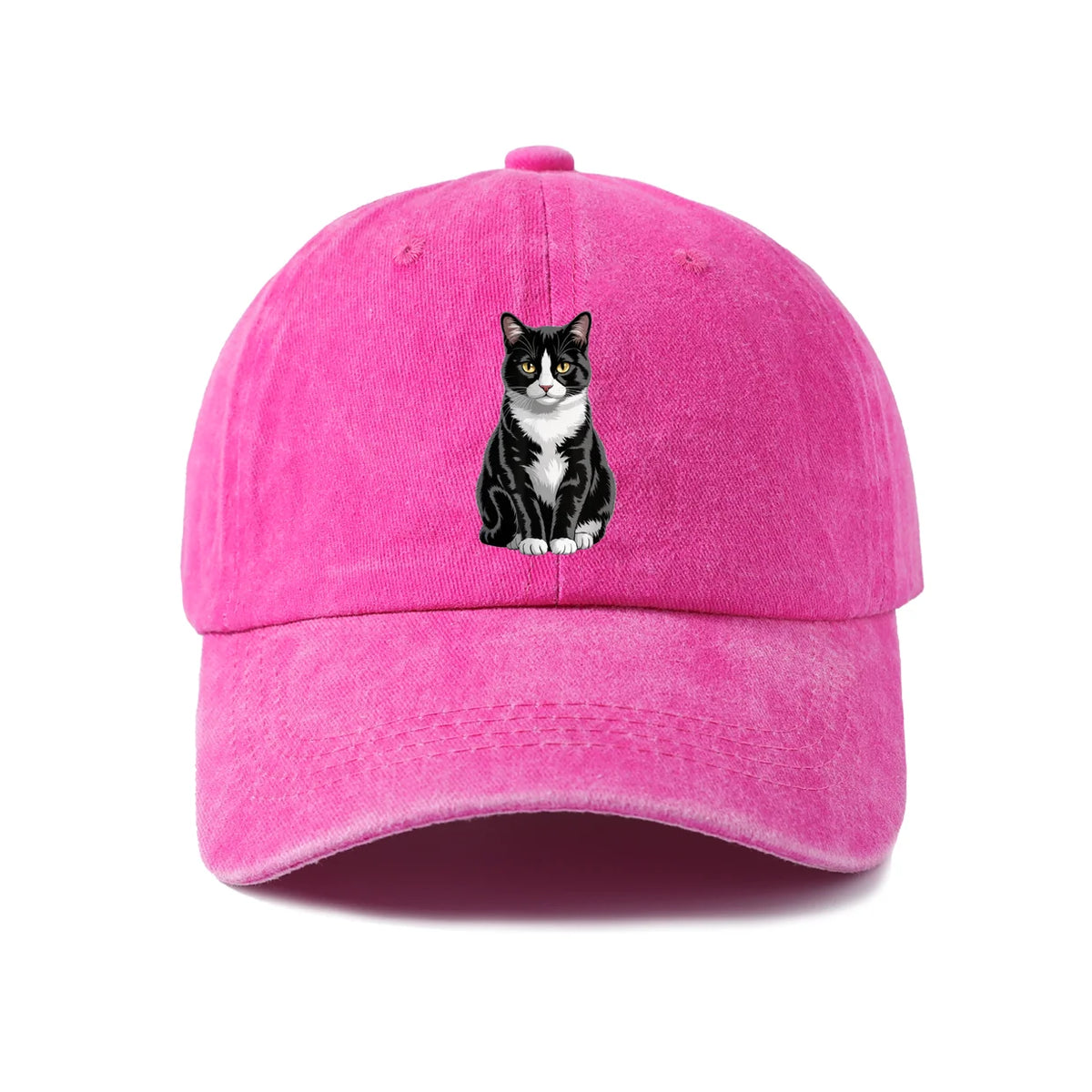 Tuxedo Cat Portrait Baseball Cap