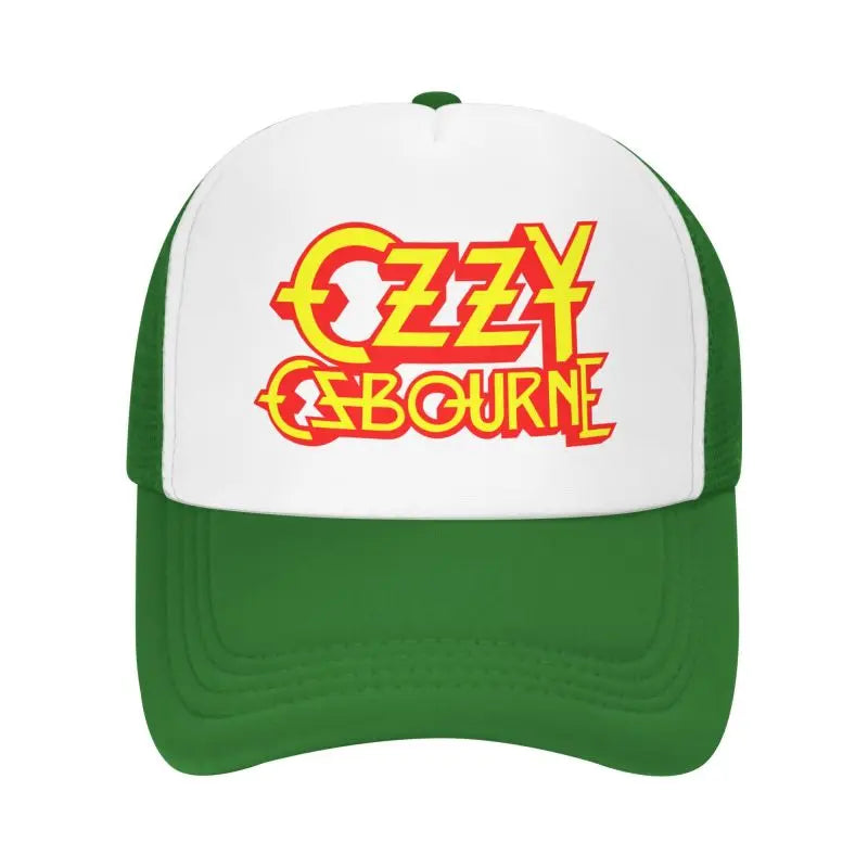 Custom Ozzy Osbourne Metal Hard Rock Print Mesh Baseball Cap