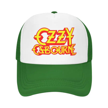 Custom Ozzy Osbourne Metal Hard Rock Print Mesh Baseball Cap