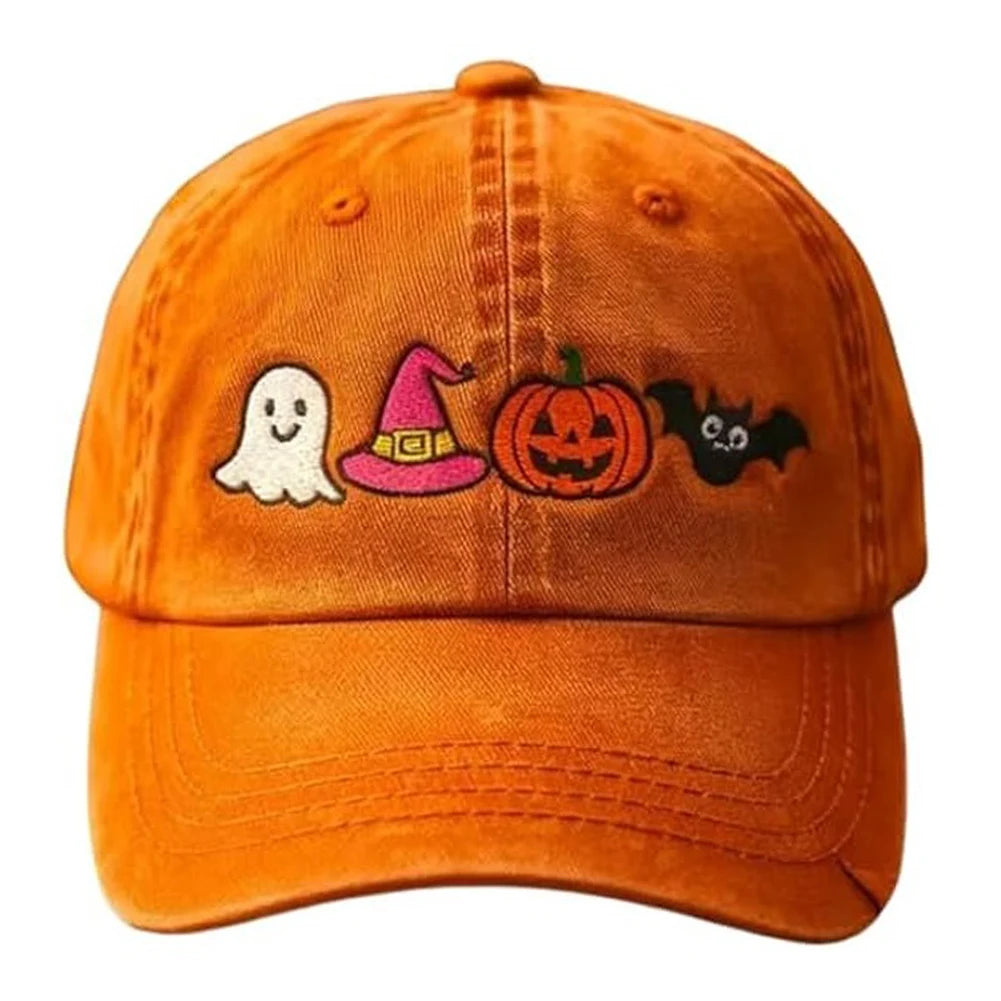 Halloween Pumpkin Face Baseball Hat For Women Men
