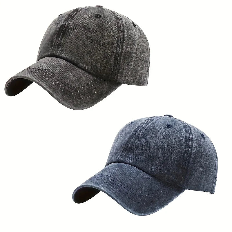 Baseball Cap Adjustable Solid Color Casual Hat Stretchy Fabric