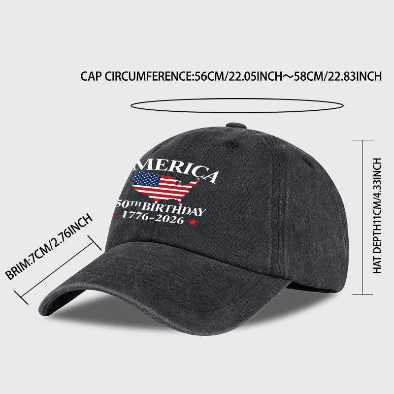 USA 250th Birthday Baseball Cap