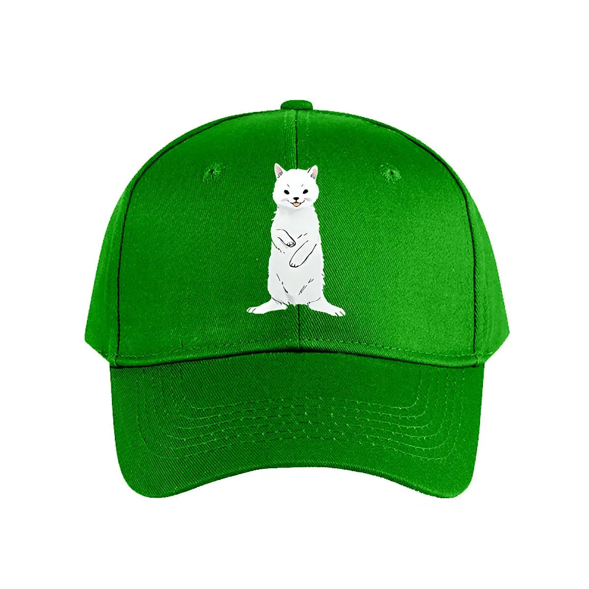 White Cartoon Cat Plush Decor Toy Baseball Cap