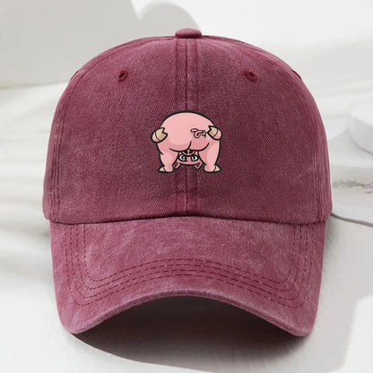 Cute Pink Pig Print Unisex Baseball Cap