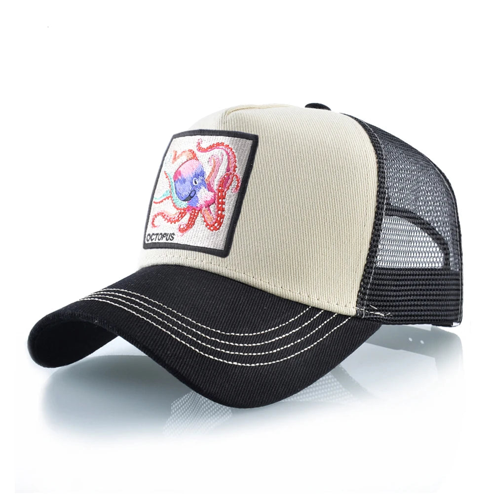 Unisex Baseball Cap With Octopus Patch For Men And Women Four Season