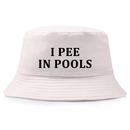 I Pee in Pools Bucket Hat Funny Cotton Summer Fisherman Cap For Men Women
