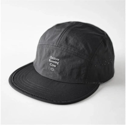 Fashion Plaid Thin Sun Cap Quick-drying Letter Embroidery Sports Running Cap Baseball Cap