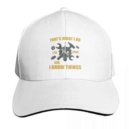 That's What I Do I Fix Stuff And I Know Things Cap Fashion Casual Baseball Caps