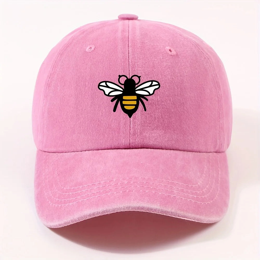 Fashionable Bee Patterned Baseball Cap For Both Men And Women