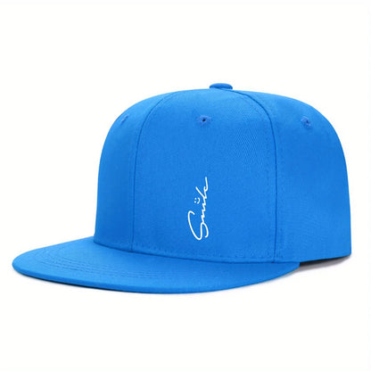 Lettered Smiley Face Print Stylish Baseball Cap For Men And Women