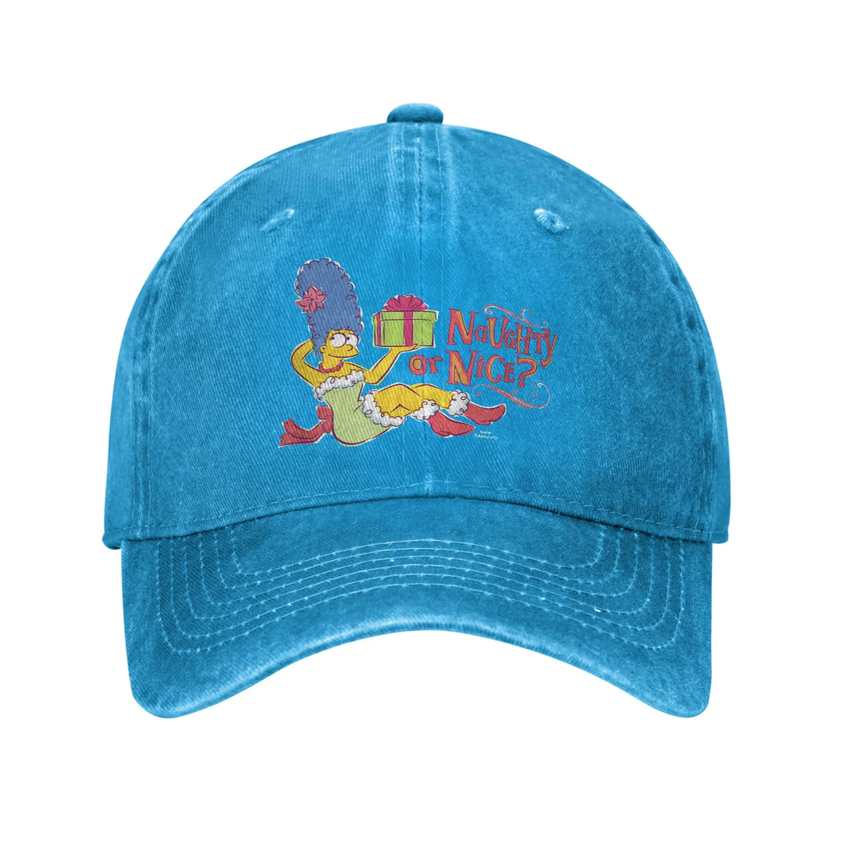 The S-simpson Christmas Marge Naughty Or Nice Sun Baseball Cap